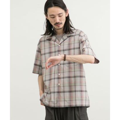 アーバンリサーチ URBAN RESEARCH リラックスオープンカラーチェックシャツ （RED）｜詳細画像