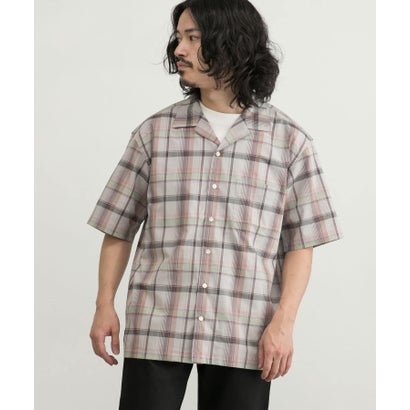 アーバンリサーチ URBAN RESEARCH リラックスオープンカラーチェックシャツ （RED）｜詳細画像