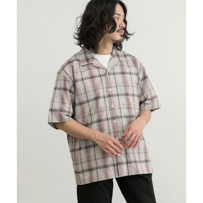 アーバンリサーチ URBAN RESEARCH リラックスオープンカラーチェックシャツ （RED）｜詳細画像