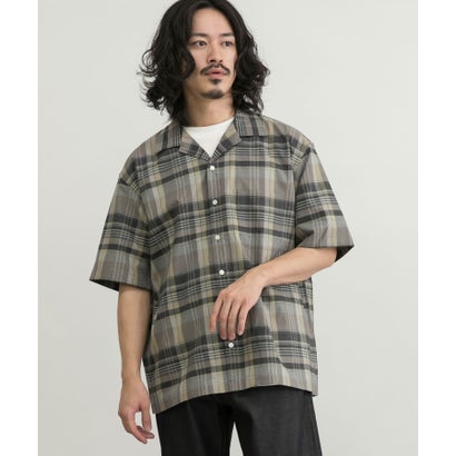 アーバンリサーチ URBAN RESEARCH リラックスオープンカラーチェックシャツ （RED）｜詳細画像