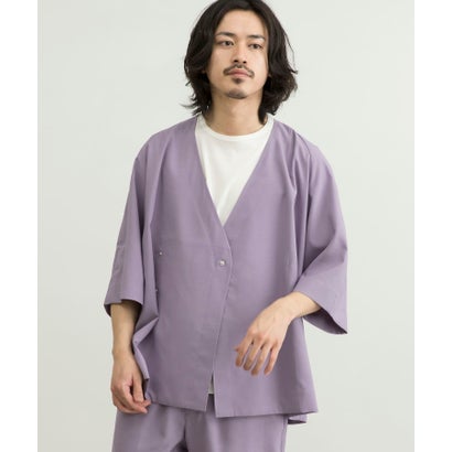 【セットアップ対応商品】URBAN RESEARCH iD LINEN LIKE SAMUE JACKET （LAVENDER）｜詳細画像