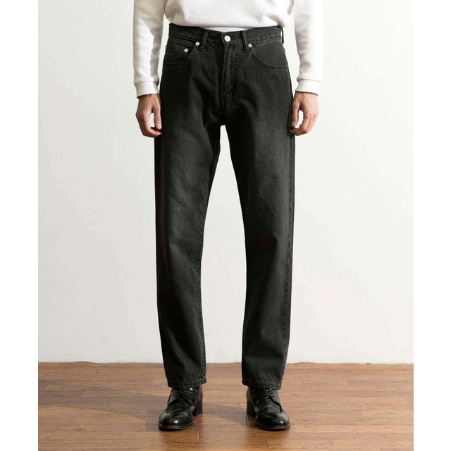 『ユニセックス』スーピマ DENIM PTスリム #RAMONE by SHIOTA （WASH BLACK）
