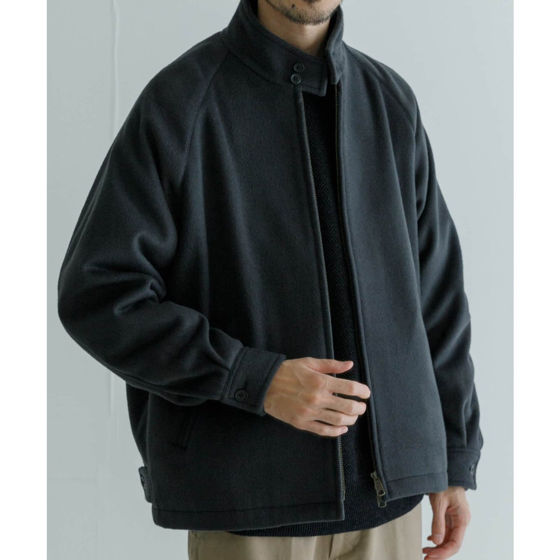アーバンリサーチ URBAN RESEARCH SHAGGY MELTON ハリントンJACKET