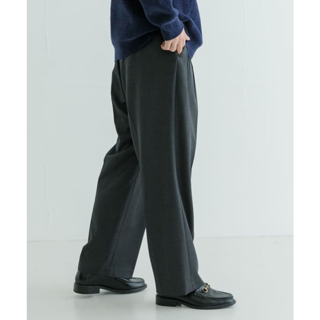 アーバンリサーチ URBAN RESEARCH Wool Silk Gabardine Pants （BLACK
