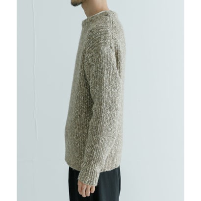 アーバンリサーチ URBAN RESEARCH MIX SLUB PLAIN STITCH CREW-NECK （ベージュ系その他）｜詳細画像