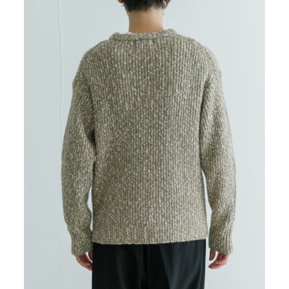 アーバンリサーチ URBAN RESEARCH MIX SLUB PLAIN STITCH CREW-NECK （ベージュ系その他）｜詳細画像