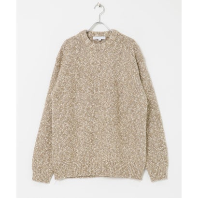 アーバンリサーチ URBAN RESEARCH MIX SLUB PLAIN STITCH CREW-NECK （ベージュ系その他）｜詳細画像