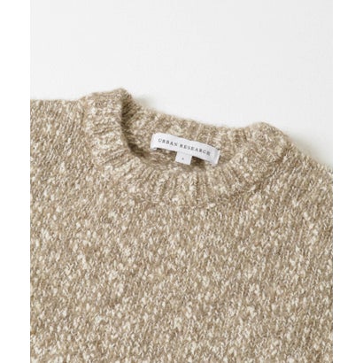アーバンリサーチ URBAN RESEARCH MIX SLUB PLAIN STITCH CREW-NECK （ベージュ系その他）｜詳細画像