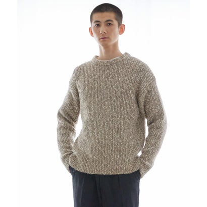 アーバンリサーチ URBAN RESEARCH MIX SLUB PLAIN STITCH CREW-NECK （ベージュ系その他）｜詳細画像