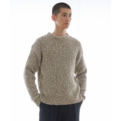 アーバンリサーチ URBAN RESEARCH MIX SLUB PLAIN STITCH CREW-NECK （ベージュ系その他）｜詳細画像
