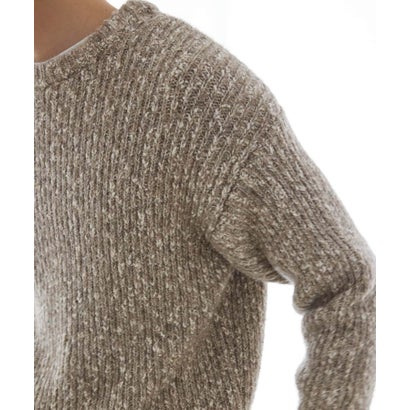 アーバンリサーチ URBAN RESEARCH MIX SLUB PLAIN STITCH CREW-NECK （ベージュ系その他）｜詳細画像