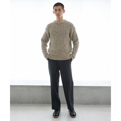 アーバンリサーチ URBAN RESEARCH MIX SLUB PLAIN STITCH CREW-NECK （ベージュ系その他）｜詳細画像