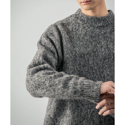 アーバンリサーチ URBAN RESEARCH new basic MOULINE SHAGGY KNIT （チャコールグレー）｜詳細画像