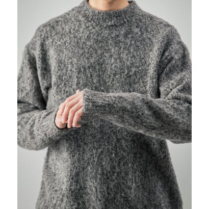アーバンリサーチ URBAN RESEARCH new basic MOULINE SHAGGY KNIT （チャコールグレー）｜詳細画像