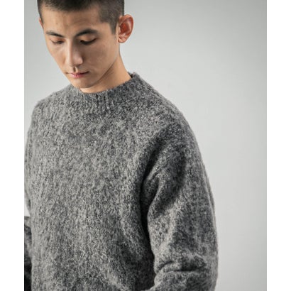 アーバンリサーチ URBAN RESEARCH new basic MOULINE SHAGGY KNIT （チャコールグレー）｜詳細画像