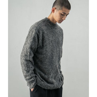アーバンリサーチ URBAN RESEARCH new basic MOULINE SHAGGY KNIT （チャコールグレー）｜詳細画像