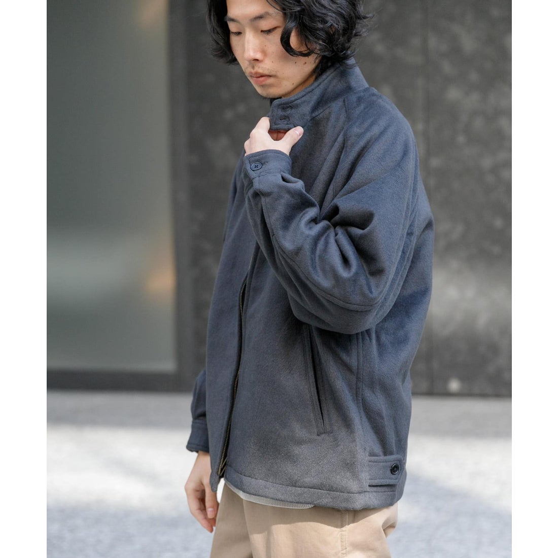アーバンリサーチ URBAN RESEARCH SHAGGY MELTON ハリントンJACKET