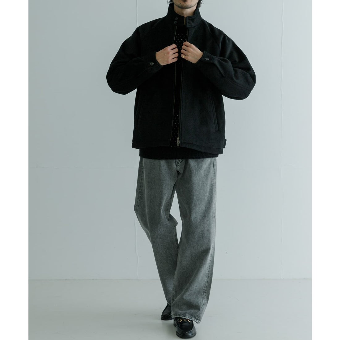 アーバンリサーチ URBAN RESEARCH SHAGGY MELTON ハリントンJACKET