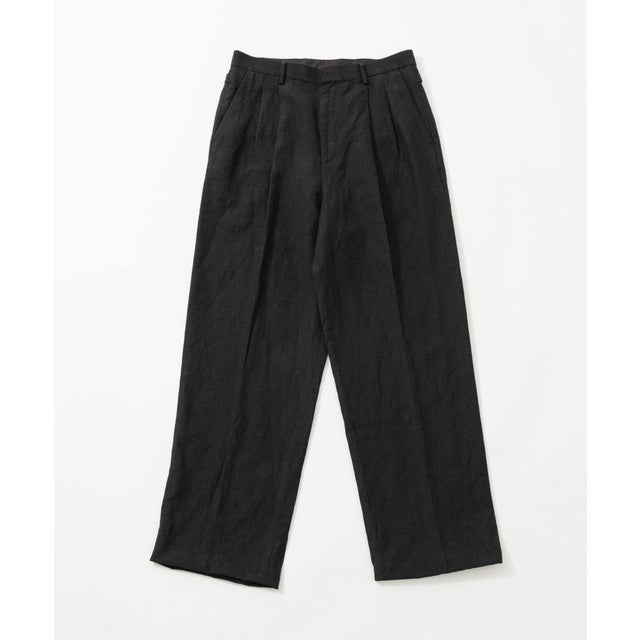new basic WOOL LINEN TROUSER （ブラック）