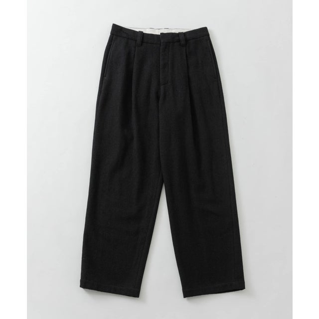 new basic BOILED WOOL TROUSER （ブラック）