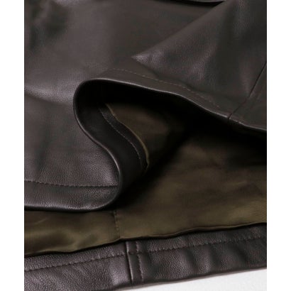 new basic LAMB LEATHER CAR COAT （ブラック）｜詳細画像