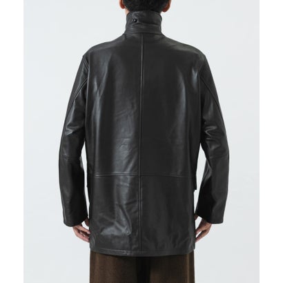 new basic LAMB LEATHER CAR COAT （ブラウン）｜詳細画像