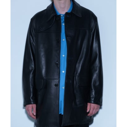 new basic LAMB LEATHER CAR COAT （ブラウン）｜詳細画像