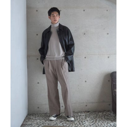 new basic LAMB LEATHER CAR COAT （ブラウン）｜詳細画像