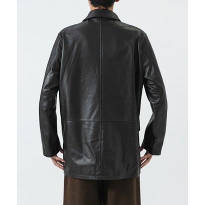 new basic LAMB LEATHER CAR COAT （ブラウン）｜詳細画像