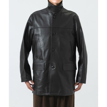 new basic LAMB LEATHER CAR COAT （ブラウン）｜詳細画像