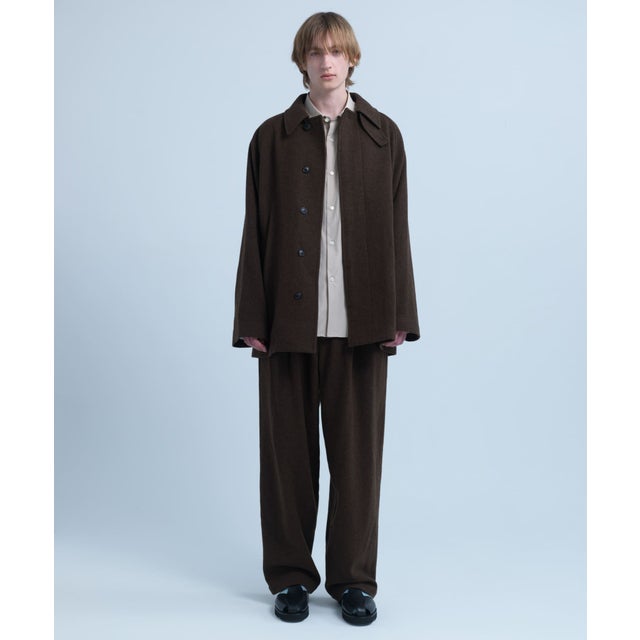 new basic BOILED WOOL COAT （ブラウン）