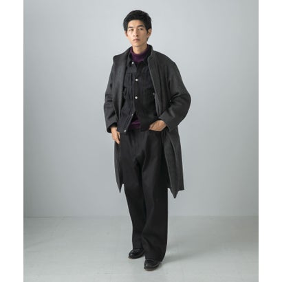 WOOL STAND COLLAR COAT （ブラウン）｜詳細画像