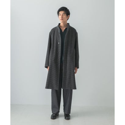 WOOL STAND COLLAR COAT （ブラック）｜詳細画像