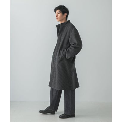 WOOL STAND COLLAR COAT （ブラック）｜詳細画像