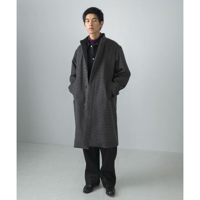 WOOL STAND COLLAR COAT （スミクロ）｜詳細画像