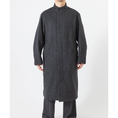 WOOL STAND COLLAR COAT （スミクロ）｜詳細画像