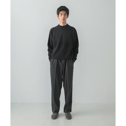FUR WOOL CREW-NECK KNIT （ブラウン）｜詳細画像