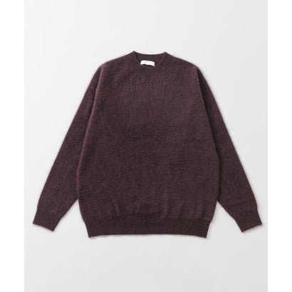 FUR WOOL CREW-NECK KNIT （ブラウン）｜詳細画像