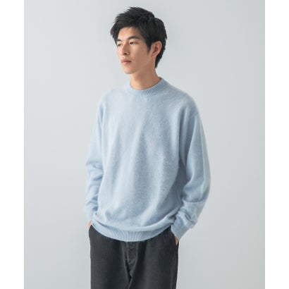 FUR WOOL CREW-NECK KNIT （パープル）｜詳細画像