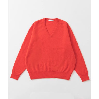 FUR WOOL V-NECK KNIT （ネイビー）｜詳細画像