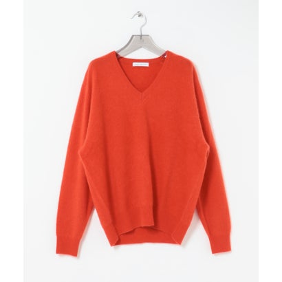 FUR WOOL V-NECK KNIT （ネイビー）｜詳細画像