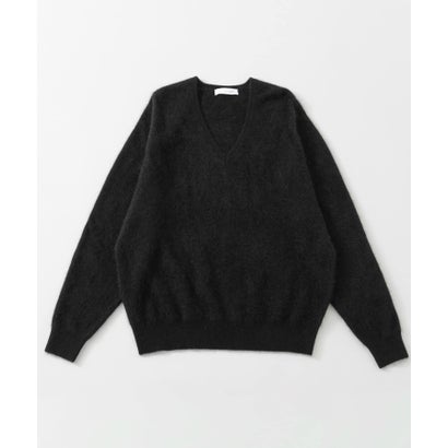 FUR WOOL V-NECK KNIT （ネイビー）｜詳細画像