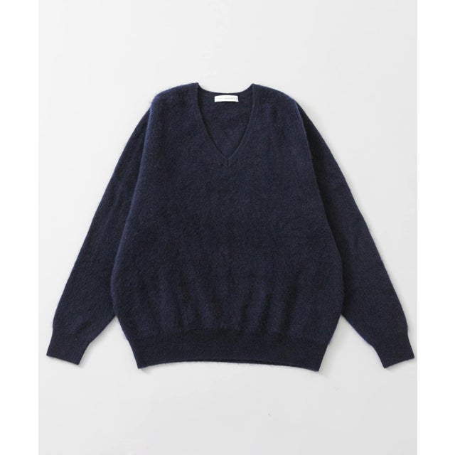 FUR WOOL V-NECK KNIT （ネイビー）