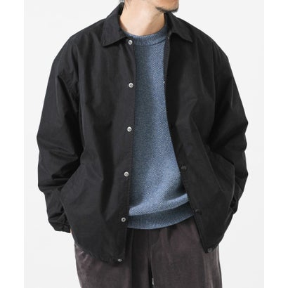COTTON NYLON COACH JACKET （ブラウン）｜詳細画像
