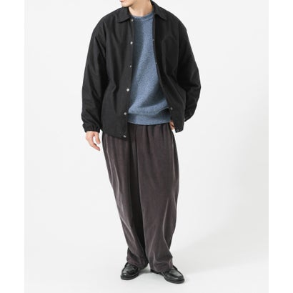 COTTON NYLON COACH JACKET （ブラウン）｜詳細画像