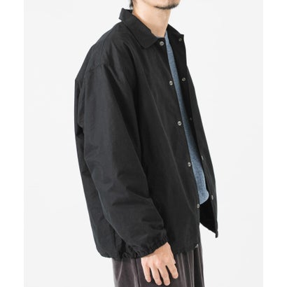 COTTON NYLON COACH JACKET （ブラック）｜詳細画像