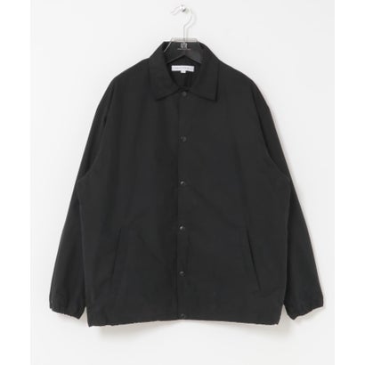 COTTON NYLON COACH JACKET （ブラック）｜詳細画像
