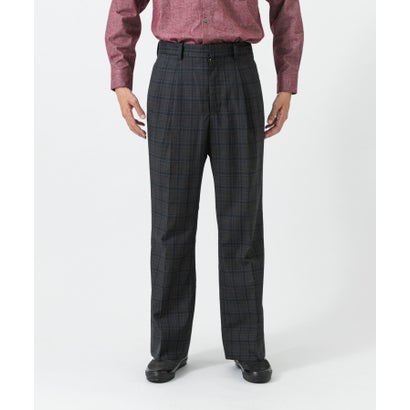 TW CHECK SEMI FLARE PANTS （チャコールグレー）｜詳細画像