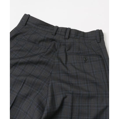 TW CHECK SEMI FLARE PANTS （チャコールグレー）｜詳細画像