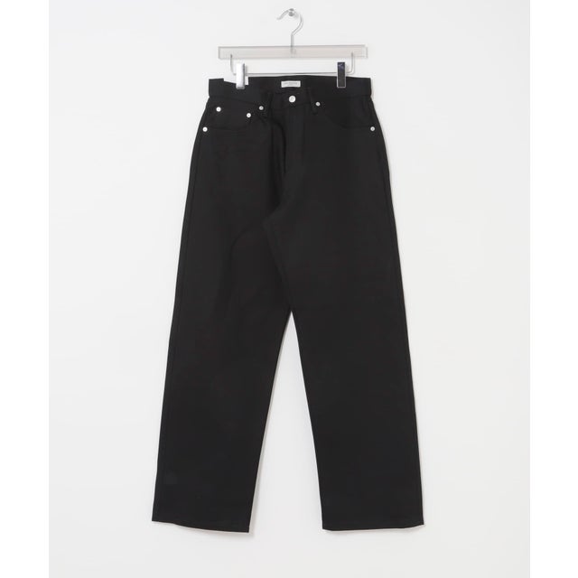 SHIOTA スーピマDENIM PANTSワイド#BOB （ブラック）